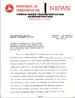 Department of Transportation News Urban Mass Transportation Administration UMTA 76125 Proposed Rulemaking on the Uniform System of Accounts and Records and Reporting System Required by Section 15 of the Urban Mass Transportation Act of 1964