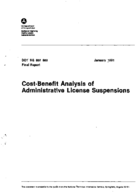 CostBenefit Analysis of Administrative License Suspensions