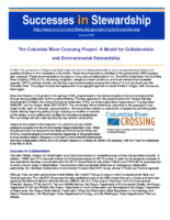 Successes in Stewardship  The Columbia River Crossing Project A Model for Collaboration and Environmental Stewardship
