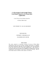 Coelectrospun lead selenidetitaniacoresheath nanowires for photovoltaic applications