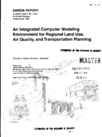 An Integrated Computer Modeling Environment for Regional Land Use Air Quality and Transportation Planning