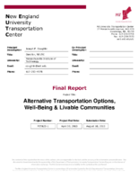 Alternative transportation options wellbeing  livable communities