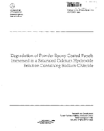 Degradation of Powder EpoxyCoated Panels Immersed in a Saturated Calcium Hydroxide Solution Containing Sodium Chloride