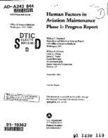 Human Factors in Aviation Maintenance Phase 1 Progress Report