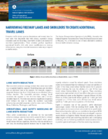 Narrowing Freeway Lanes and Shoulders to Create Additional Travel Lanes  fact sheet