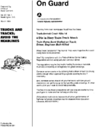 On Guard Trucks and Tracks Avoid the Headlines