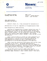 UMTA Administrator Announces Resignation