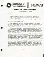 Remarks Prepared for Delivery by US Secretary of Transportation John A Volpe for the Billboard Removal Ceremony