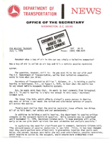 Department of Transportation News Releases for July 1976