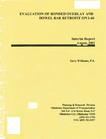 Evaluation of Bonded Overlay and Dowel Bar Retrofit on I40  Interim Report