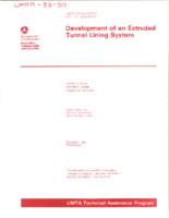 Development of an Extruded Tunnel Lining System