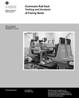Commuter rail seat testing and analysis of facing seats