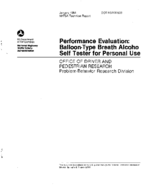 Performance Evaluation BalloonType Breath Alcohol Self Tester for Personal Use