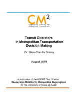 Transit Operators in Metropolitan Transportation Decision Making