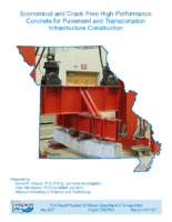 Economical and crackfree highperformance concrete for pavement and transportation infrastructure construction