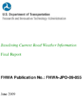Baselining Current Road Weather Information Final Report