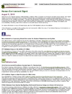 Human Environment Digest August 9 2018