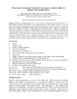 Finite Element Model and Validation of a Surrogate Crash Test Vehicle for Impacts With Roadside Objects