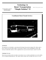 Technology in rural transportation Simple solution 3 coordinated rural transit services