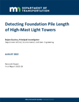 Detecting Foundation Pile Length of HighMast Light Towers