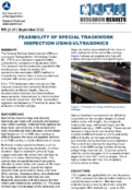 Feasibility of Special Trackwork Inspection Using Ultrasonics Research Results