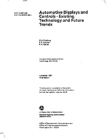 Automotive displays and controls  existing technology and future trends