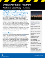 Emergency Relief Program Resilience Case Study  Arizona Adapting to Changes in Runoff Conditions and Implementing LongTerm Flood Mitigation Measures