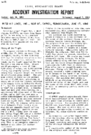 Investigation of Aircraft Accident UNITED AIRLINES MT CARMEL PENNSYLVANIA 19480617