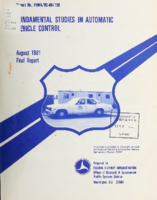 Fundamental studies in automatic vehicle control