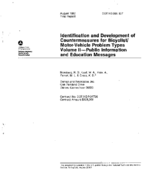 Identification and Development of Countermeasures for BicyclistMotorVehicle Problem Types Volume 2 Public Information and Education Messages