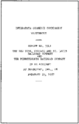 Interstate Commerce Commision Report of the Accident  Investigation Occuring on the NEW YORK CHICAGO AND ST LOUIS RAILROAD COMPANY AND THE PENNSYLVANIA RAILROAD COMPANY FRANKFORT IN
