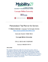 Personalized Trip Planner for Seniors