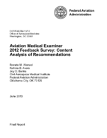 Aviation Medical Examiner 2012 Feedback Survey Content Analysis of Recommendations