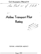 CAM 21 Airline Transport Pilot Rating 1959