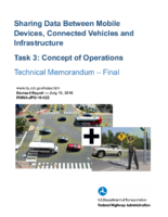 Sharing data between mobile devices connected vehicles and infrastructure  task 3 concept of operations  technical memorandum final