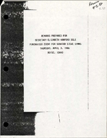 Remarks Prepared for Delivery by Secretary Elizabeth Hanford Dole at a Fundraiser Event for Senator Steve Symms