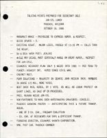 Talking Points Prepared for Secretary Dole Jon Kyl Lunch