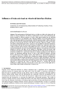 Influence of Train Axle Load on WheelRail Interface Friction