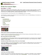 Human Environment Digest December 11 2014