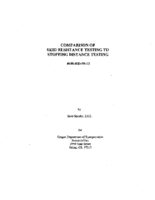 Comparison of skid resistance testing to stopping distance testing