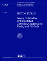 Motor fuels  issues related to reformulated gasoline oxygenated fuels and biofuels