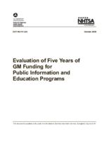 Evaluation of Five Years of GM Funding for Public Information and Education Programs