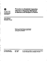 Procedure to Establish Inspection Intervals of Regularly Maintained InService Units Subject of Failure