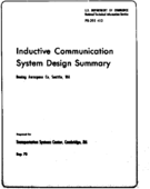Morgantown People Mover Inductive Communications System Design Summary Final Report