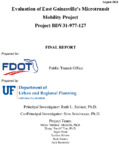 Evaluation of East Gainesvilles Microtransit Mobility Project