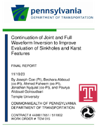 Continuation of Joint and Full Waveform Inversion To Improve Evaluation of Sinkholes and Karst Features