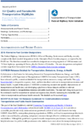 Air Quality and Sustainable Transportation Highlights MarchApril 2019