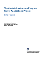 VehicletoInfrastructure Program Safety Applications Project Final Report