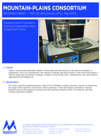 Development of Dynamic Modulus Parameters from Single Point Tests Research Brief