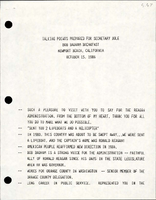 Talking Points Prepared for Secretary Dole Bob Badham Breakfast